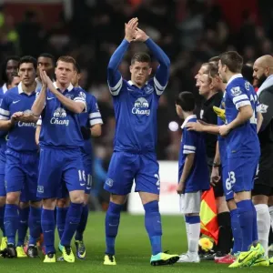 Everton's Ross Barkley Salutes Fans: Manchester United 0-1 Everton (Old Trafford, December 4, 2013) Everton's Ross Barkley Salutes Fans: Manchester United 0-1 Everton (Old Trafford, December 4, 2013)