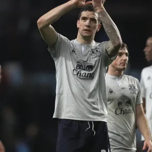 Everton's Shane Duffy in Action: Premier League Rivalry vs. Aston Villa (14 January 2012) Everton's Shane Duffy in Action: Premier League Rivalry vs. Aston Villa (14 January 2012)