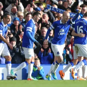 Everton FC Print - Steven Naismith FA Cup Goal Celebration Everton FC Print - Steven Naismith FA Cup Goal Celebration