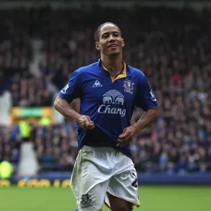 Everton's Steven Pienaar: Double Delight as He Celebrates Second Goal Against Sunderland (09 April 2012, Goodison Park) Everton's Steven Pienaar: Double Delight as He Celebrates Second Goal Against Sunderland (09 April 2012, Goodison Park)