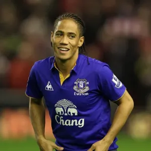 Everton's Steven Pienaar in the Heat of the Merseyside Derby: Everton vs. Liverpool (13 March 2012), Anfield Everton's Steven Pienaar in the Heat of the Merseyside Derby: Everton vs. Liverpool (13 March 2012), Anfield