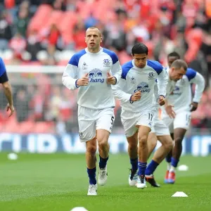 Everton FC Print: Tim Cahill and Team-Mates at Wembley Stadium Everton FC Print: Tim Cahill and Team-Mates at Wembley Stadium