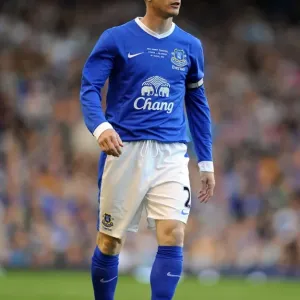 Everton's Tony Hibbert in Action: Pre-Season Clash Against AEK Athens at Goodison Park Everton's Tony Hibbert in Action: Pre-Season Clash Against AEK Athens at Goodison Park