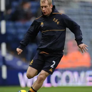 Everton's Tony Hibbert in Action Against West Bromwich Albion, Barclays Premier League (01 January 2012) Everton's Tony Hibbert in Action Against West Bromwich Albion, Barclays Premier League (01 January 2012)