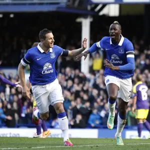 Everton FC Print - Traore and Jagielka Goal Celebration Everton FC Print - Traore and Jagielka Goal Celebration