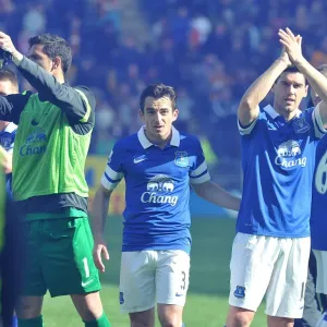 Everton's Triumph: Baines, Barry, and Robles Celebrate with Fans after Hull City Victory (May 11, 2014) Everton's Triumph: Baines, Barry, and Robles Celebrate with Fans after Hull City Victory (May 11, 2014)