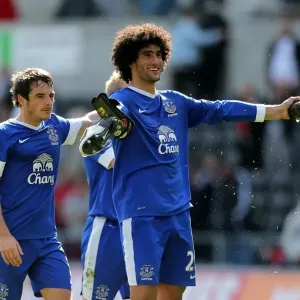 Everton's Triumph: Fellaini and Baines Celebrate Historic 3-0 Victory Over Swansea City (September 22, 2012) Everton's Triumph: Fellaini and Baines Celebrate Historic 3-0 Victory Over Swansea City (September 22, 2012)