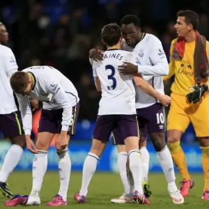 Everton's Triumph: Lukaku and Baines in Unified Victory Celebration at Selhurst Park Everton's Triumph: Lukaku and Baines in Unified Victory Celebration at Selhurst Park
