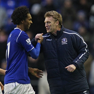 Everton's Triumph: Moyes and Jo's Jubilant Moment after Beating Bolton Wanderers (08/09)