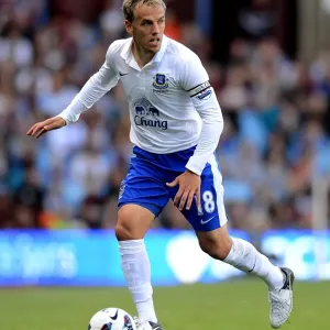 Everton's Triumph: Phil Neville Leads the Toffees to a 3-1 Victory over Aston Villa (25-08-2012)