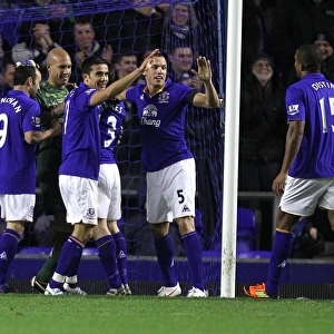Everton's Unforgettable Goal: Tim Howard's Strike and the Ensuing Celebration (Everton v Bolton Wanderers, 04 January 2012)