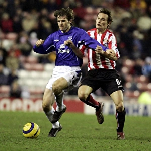 Everton's Unstoppable Duo: Kilbane and Whitehead in Action