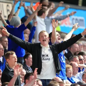 Everton's Unwavering Support: A Sea of Passion at Wolverhampton Wanderers vs Everton (Barclays Premier League, 09 April 2011) Everton's Unwavering Support: A Sea of Passion at Wolverhampton Wanderers vs Everton (Barclays Premier League, 09 April 2011)
