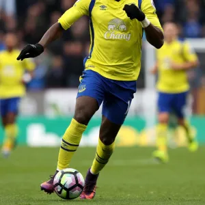 Everton's Yannick Bolasie in Action Against Burnley at Turf Moor, Premier League