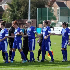 FA WSL: Everton Ladies and Bristol Academy Women Pre-Match Handshake at Arriva Stadium (October 7, 2012)