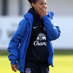 FA WSL Showdown: Fern Whelan of Everton Ladies in Action against Bristol Academy Women at Arriva Stadium