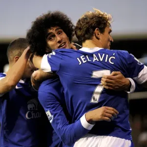 Fellaini and Jelavic's Goal Celebration: Everton's Comeback Against Fulham (3-11-2012) Fellaini and Jelavic's Goal Celebration: Everton's Comeback Against Fulham (3-11-2012)