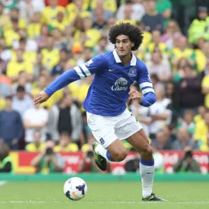 Print of Marouane Fellaini's Dramatic Double in EPL Match Print of Marouane Fellaini's Dramatic Double in EPL Match