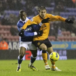 Figueroa vs. Jelavic: A Battle for Ball Supremacy - Wigan Athletic vs. Everton, Barclays Premier League (04 February 2012, DW Stadium) Figueroa vs. Jelavic: A Battle for Ball Supremacy - Wigan Athletic vs. Everton, Barclays Premier League (04 February 2012, DW Stadium)