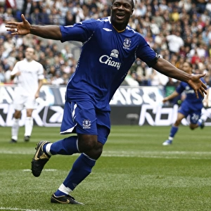 Football - Bolton Wanderers v Everton FA Barclays Premier League - The Reebok Stadium - 07 / 08 - 1 / 9 / 07 Evertons Yakubu celebrates after scoring his sides first goal on his debut Mandatory Credit: Action Images /