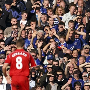 Football - Everton v Liverpool Barclays Premier League - Goodison Park - 20 / 10 / 07 Liverpools Steven Gerrard walks past Everton fans after being substituted Mandatory Credit: Action Images / Carl