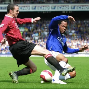 Football - Everton v Manchester United FA Barclays Premiership - Goodison Park - 28 / 4 / 07 Evertons J Football - Everton v Manchester United FA Barclays Premiership - Goodison Park - 28 / 4 / 07 Evertons J