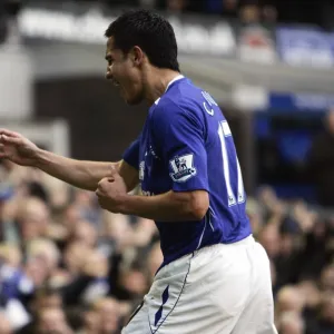 Football - Everton v Sunderland Barclays Premier League - Goodison Park - 24 / 11 / 07 Evertons Tim Cahill celebrates after scoring his sides second goal Mandatory Credit: Action Images / Alex