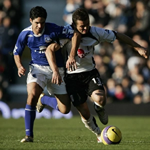 Fulham v Everton - 4 / 11 / 06 Fulhams Tomasz Radzinski and Evertons Mikel Arteta