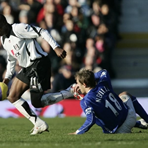 Fulham v Everton 4 / 11 / 06 Luis Boa Morte - Fulham in action against Everton