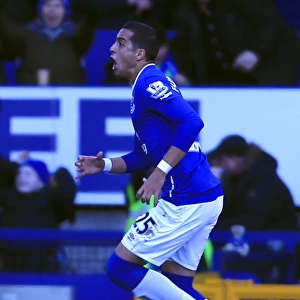 Funes Mori Scores the Opener: Everton vs. Southampton, Barclays Premier League, Goodison Park