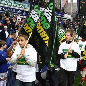 One Game One Community: Uniting Children of Everton and Liverpool at Goodison Park Before Kick-off (October 17, 2010)