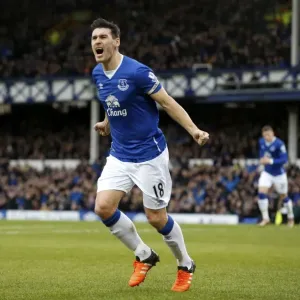 Gareth Barry Scores First Goal for Everton: Everton 1-0 Swansea City, Barclays Premier League, Goodison Park Gareth Barry Scores First Goal for Everton: Everton 1-0 Swansea City, Barclays Premier League, Goodison Park
