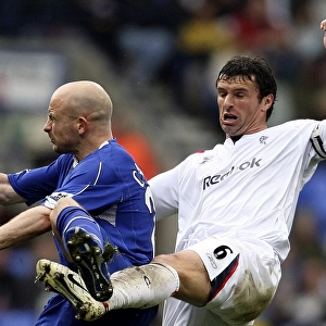 Gary Speed in Action: Everton vs. Bolton Wanderers, FA Barclays Premiership (9 April 2007) - Everton's Midfield Battle at The Reebok Stadium with Lee Carsley