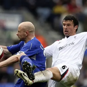Gary Speed in Action: Everton vs. Bolton Wanderers, FA Barclays Premiership (9 April 2007) - Everton's Midfield Battle at The Reebok Stadium with Lee Carsley Gary Speed in Action: Everton vs. Bolton Wanderers, FA Barclays Premiership (9 April 2007) - Everton's Midfield Battle at The Reebok Stadium with Lee Carsley