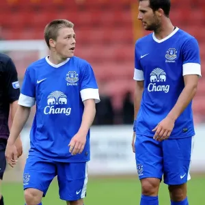 George Green and Apostolos Vellios in Action: Everton's Pre-Season Friendly vs. Partick Thistle at Firhill Stadium George Green and Apostolos Vellios in Action: Everton's Pre-Season Friendly vs. Partick Thistle at Firhill Stadium