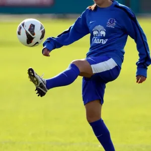 Gwennan Harries in Action: Everton Ladies vs. Bristol Academy Women (FA WSL Clash at Arriva Stadium, 07-10-2012)