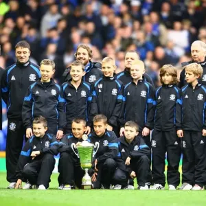 Half-Time at Goodison Park: Everton FC's Team Presentation vs Stoke City, Barclays Premier League (2010)