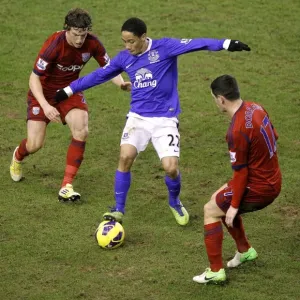 Intense Battle for Ball Possession: Pienaar vs Dorrans, Everton vs West Bromwich Albion (30-01-2013) Intense Battle for Ball Possession: Pienaar vs Dorrans, Everton vs West Bromwich Albion (30-01-2013)