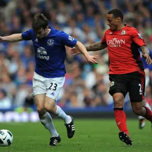 Intense Battle for Ball Possession: Seamus Coleman vs. Jermaine Jones - Everton vs. Blackburn Rovers, Barclays Premier League (April 16, 2011, Goodison Park) Intense Battle for Ball Possession: Seamus Coleman vs. Jermaine Jones - Everton vs. Blackburn Rovers, Barclays Premier League (April 16, 2011, Goodison Park)