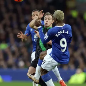 Intense Battle at Goodison Park: Arouna Kone vs Xherdan Shaqiri Intense Battle at Goodison Park: Arouna Kone vs Xherdan Shaqiri