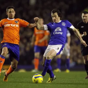 Intense Battle Print: Leighton Baines vs Dean Furman Intense Battle Print: Leighton Baines vs Dean Furman
