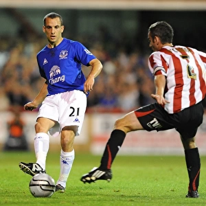 Intense Battle: Osman vs O'Connor at Griffin Park - Everton vs Brentford, Carling Cup Third Round