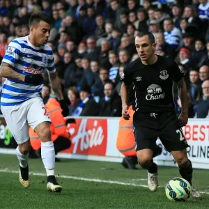 Intense Battle for Possession: Osman vs. Vargas - Everton vs. Queens Park Rangers Intense Battle for Possession: Osman vs. Vargas - Everton vs. Queens Park Rangers