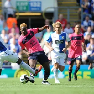Intense Battle: Saha vs Samba - Everton vs Blackburn Rovers, Premier League (2010)