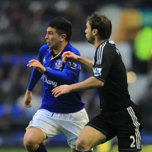 Intense Battle: Stracqualursi vs Ivanovic at Goodison Park - Everton vs Chelsea, Barclays Premier League (2012) Intense Battle: Stracqualursi vs Ivanovic at Goodison Park - Everton vs Chelsea, Barclays Premier League (2012)