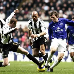 Print of Kevin Kilbane in intense football rivalry Print of Kevin Kilbane in intense football rivalry