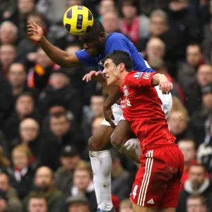Intense Rivalry: Anichebe vs. Kelly at Anfield - Liverpool vs. Everton, Barclays Premier League (16 January 2011) Intense Rivalry: Anichebe vs. Kelly at Anfield - Liverpool vs. Everton, Barclays Premier League (16 January 2011)