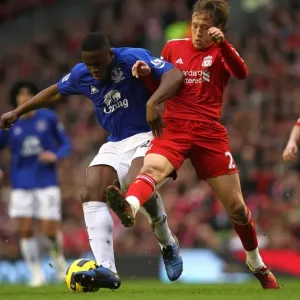 Intense Rivalry: Anichebe vs. Lucas at Anfield - Liverpool vs. Everton, Barclays Premier League (16 January 2011) Intense Rivalry: Anichebe vs. Lucas at Anfield - Liverpool vs. Everton, Barclays Premier League (16 January 2011)
