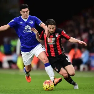 Intense Rivalry: Arter vs. Barry - Battle for the Ball in Premier League Clash (Everton vs. AFC Bournemouth) Intense Rivalry: Arter vs. Barry - Battle for the Ball in Premier League Clash (Everton vs. AFC Bournemouth)