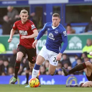 Intense Rivalry: Barkley vs. Evans - A Battle for Ball Possession at Goodison Park Intense Rivalry: Barkley vs. Evans - A Battle for Ball Possession at Goodison Park